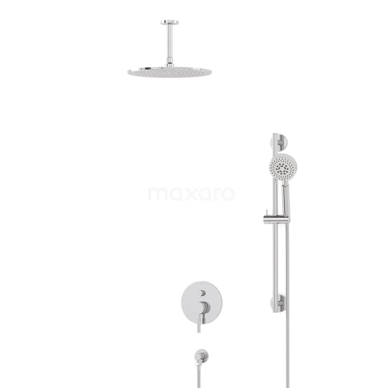 Regendusche Set Radius Chrom 30cm Unterputz Einhebelmischer Chrom BIC55-00483 Regendusche Set Radius Chrom 30cm Unterputz Einhebelmischer Chrom BIC55-00483