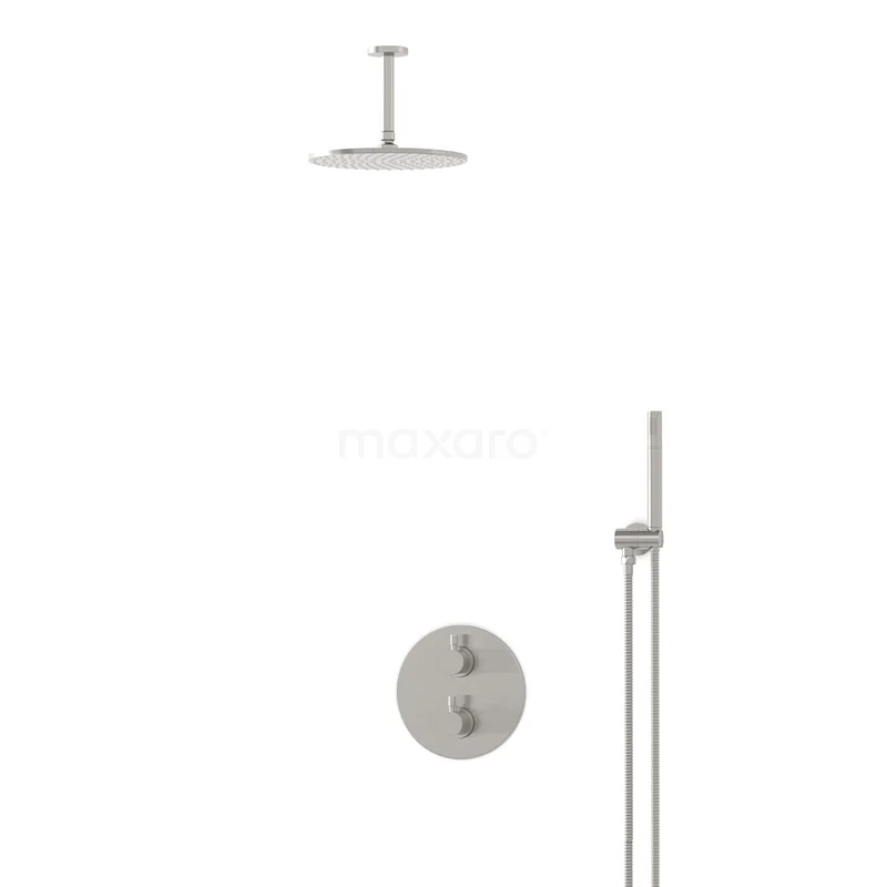 Radius Rain shower Built-in | Stainless steel 25 cm Rain shower Thermostatic BIR55-00022