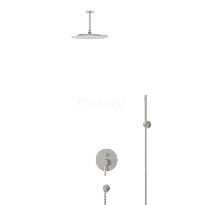 Radius Rain shower Built-in | Stainless steel 25 cm Rain shower Single lever BIR55-00060
