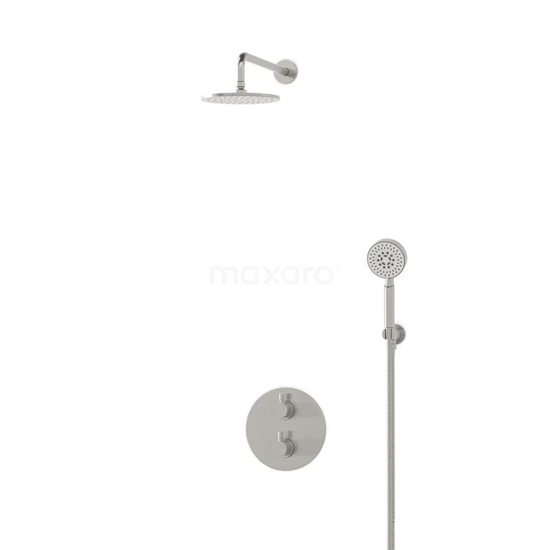 Radius Rain shower Built-in | Stainless steel 20 cm Rain shower Thermostatic BIR55-00061