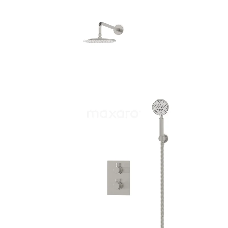 Radius Rain shower Built-in | Stainless steel 20 cm Rain shower Thermostatic BIR55-00062
