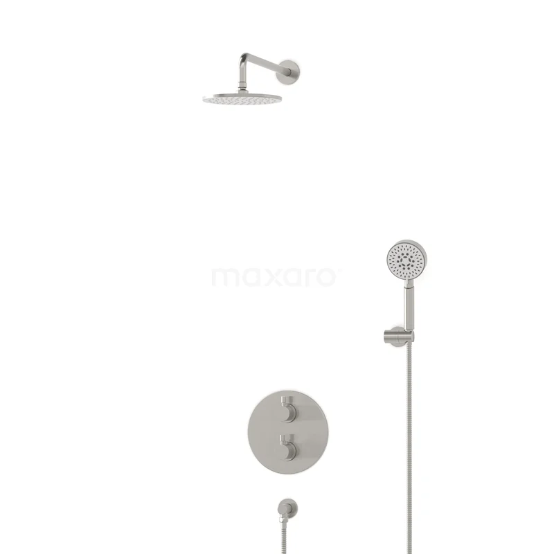 Radius Rain shower Built-in | Stainless steel 20 cm Rain shower Thermostatic BIR55-00085
