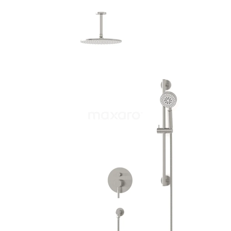Radius Rain shower Built-in | Stainless steel 25 cm Rain shower Single lever BIR55-00108