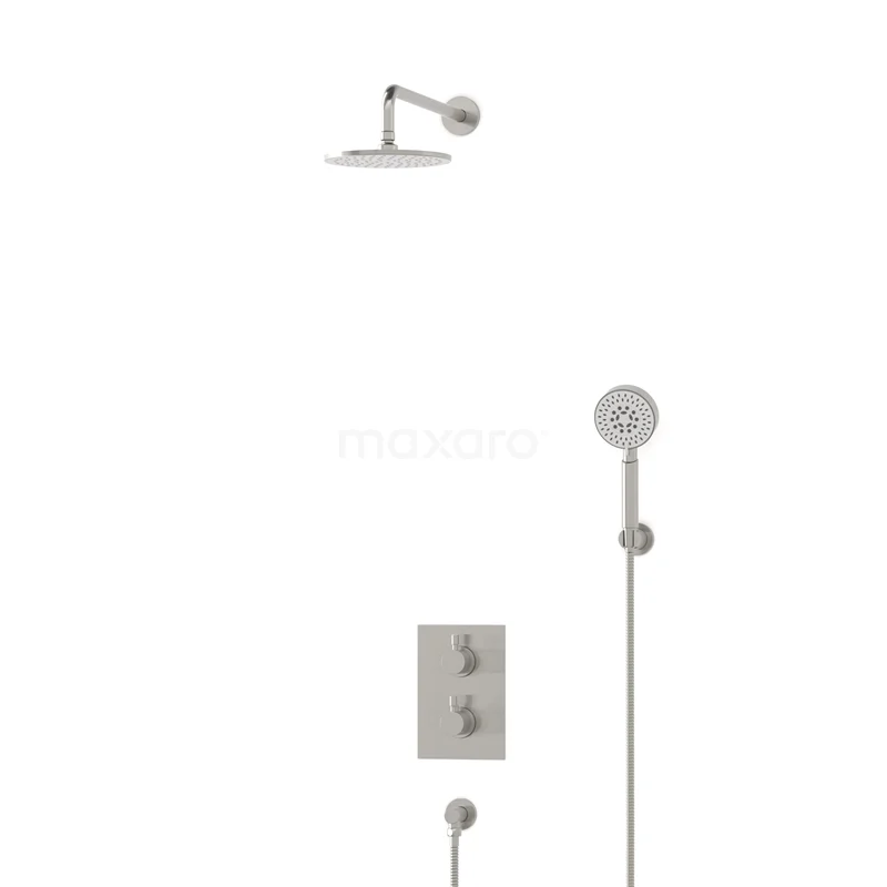 Radius Rain shower Built-in | Stainless steel 20 cm Rain shower Thermostatic BIR55-00110