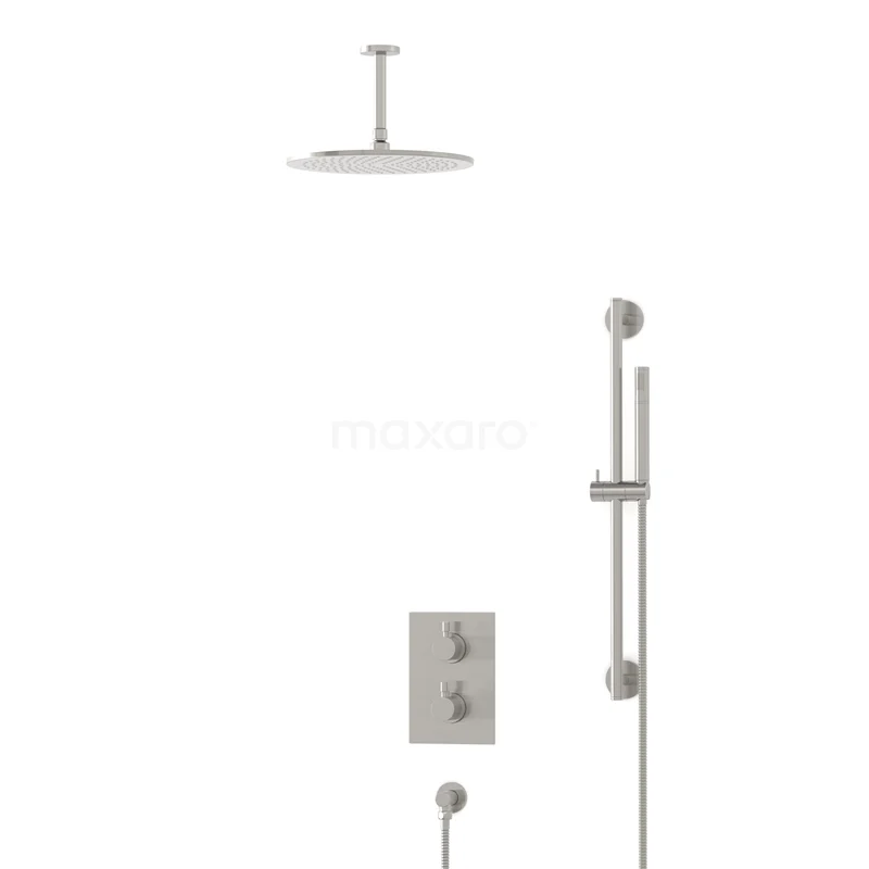 Radius Rain shower Built-in | Stainless steel 30 cm Rain shower Thermostatic BIR55-00136
