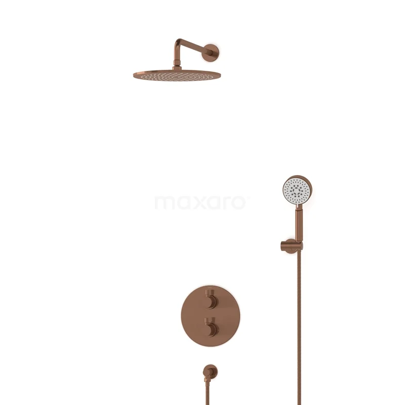 Radius Rain shower Built-in | Copper 30 cm Rain shower Thermostatic BIK55-00115