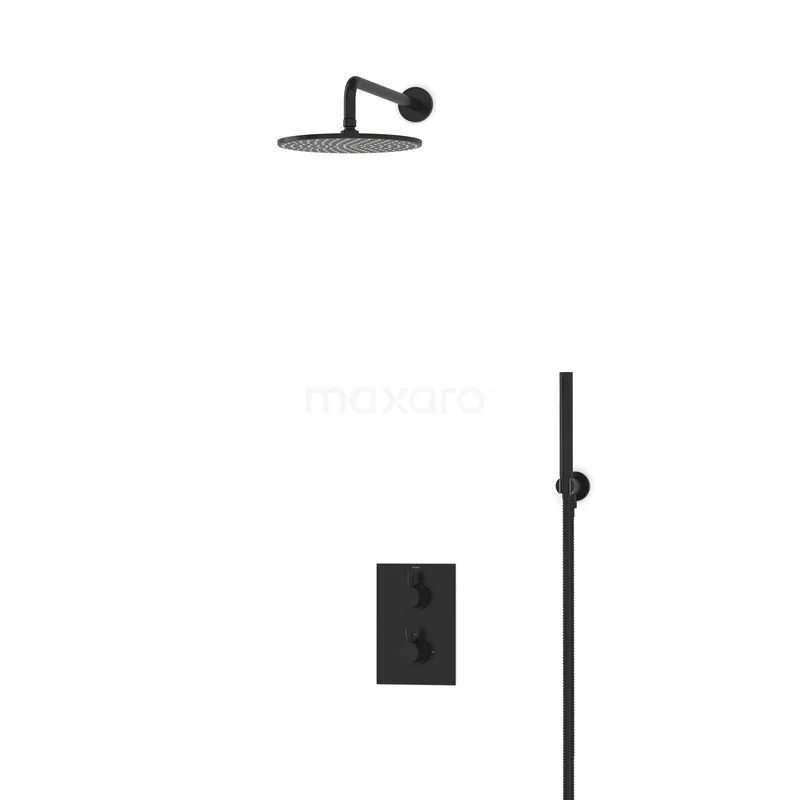 Radius Rain shower Built-in | Black 25 cm Rain shower Thermostatic BIZ55-00005