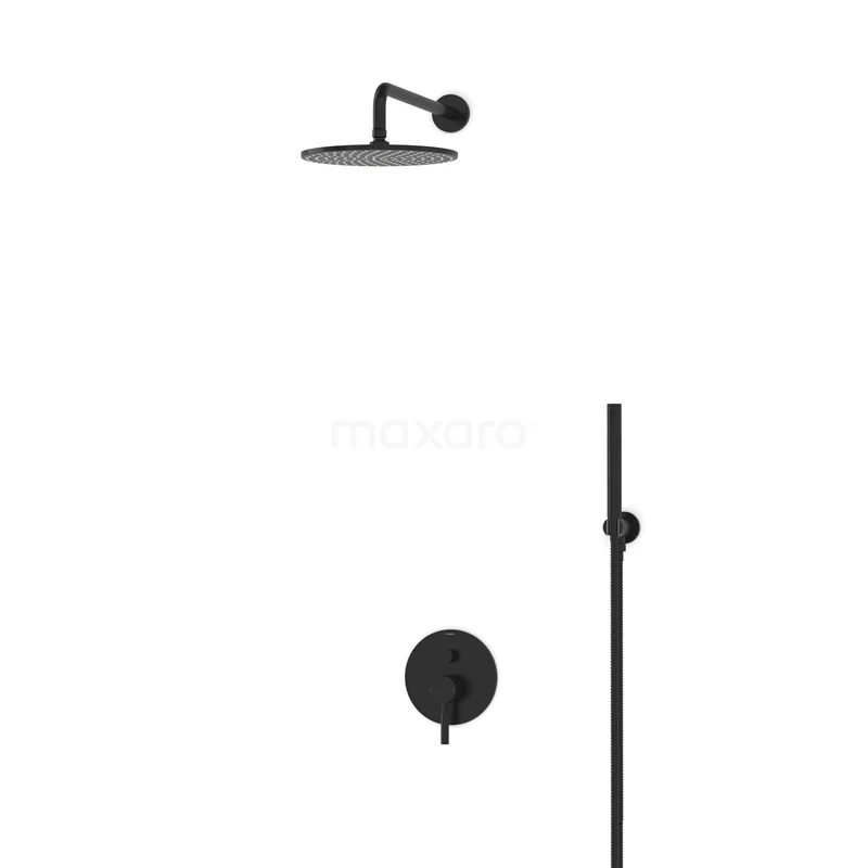 Radius Rain shower Built-in | Black 25 cm Rain shower Single lever BIZ55-00006