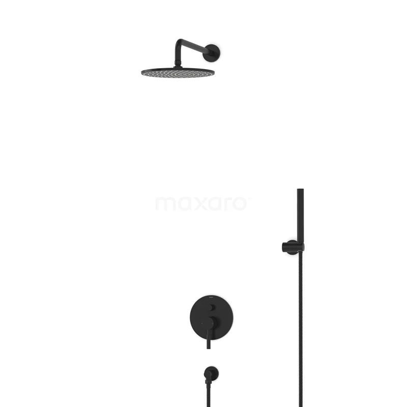 Regendusche Set Radius Schwarz 25cm Verdeckter Einhebel Schwarz BIZ55-00030 Regendusche Set Radius Schwarz 25cm Verdeckter Einhebel Schwarz BIZ55-00030