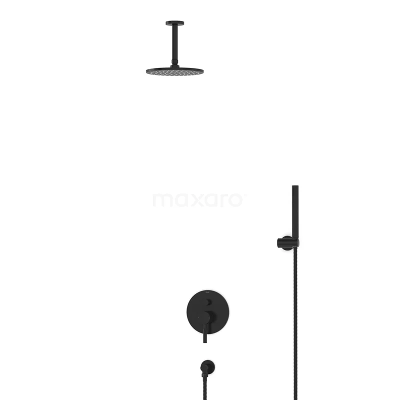 Radius Rain shower Built-in | Black 20 cm Rain shower Single lever BIZ55-00033