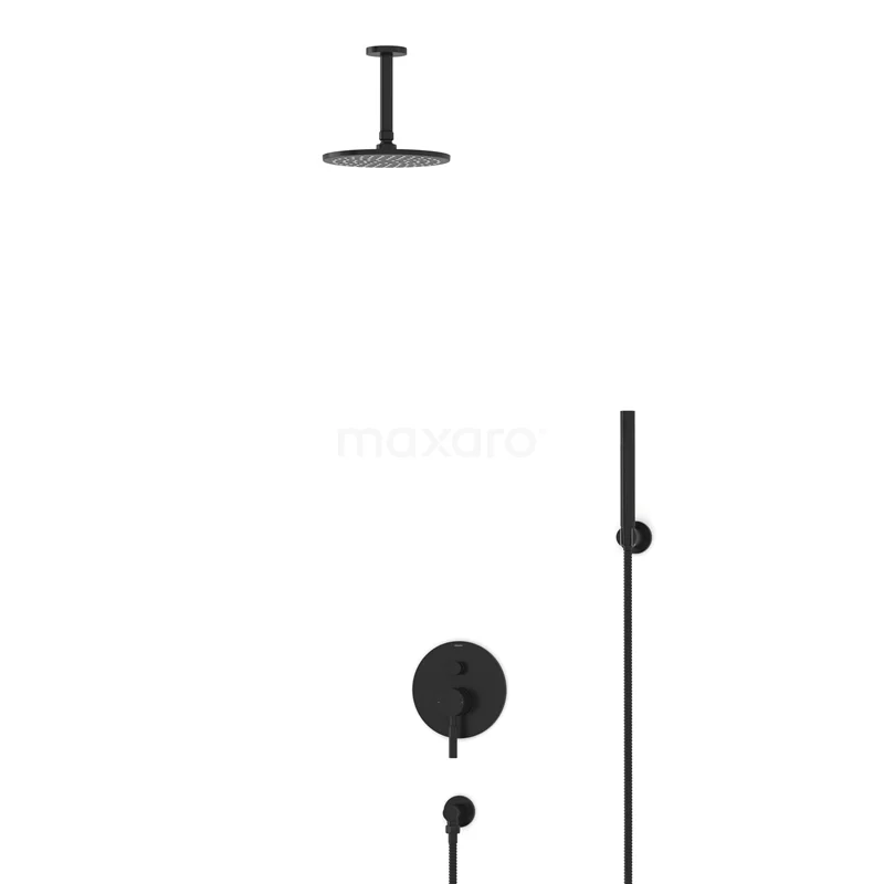 Radius Rain shower Built-in | Black 20 cm Rain shower Single lever BIZ55-00057