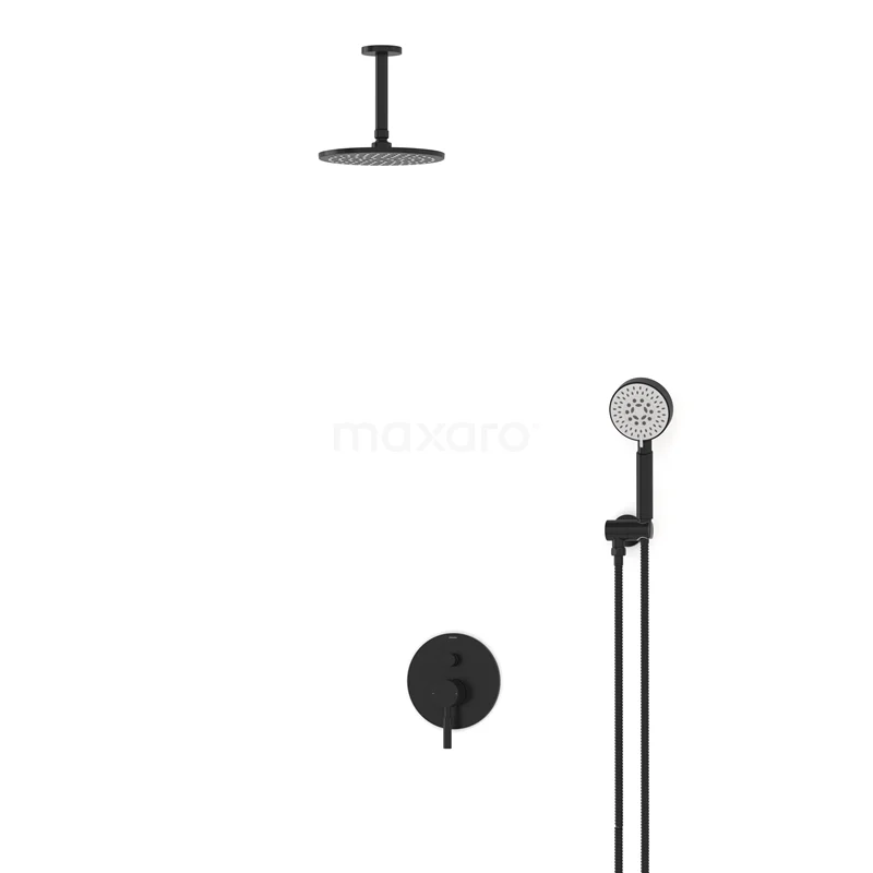 Radius Rain shower Built-in | Black 20 cm Rain shower Single lever BIZ55-00081