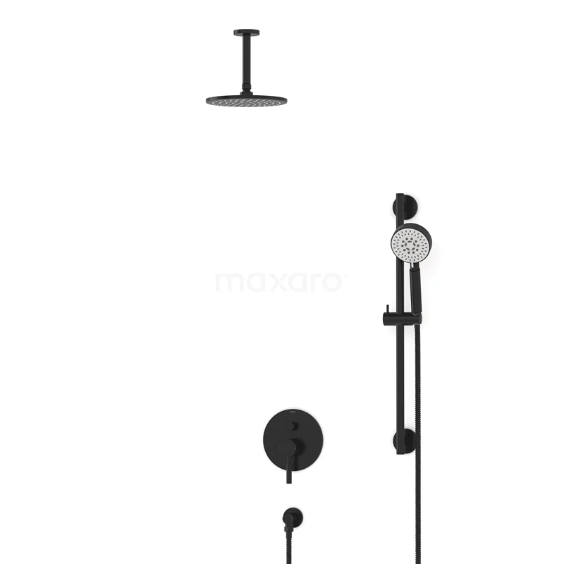 Radius Rain shower Built-in | Black 20 cm Rain shower Single lever BIZ55-00105