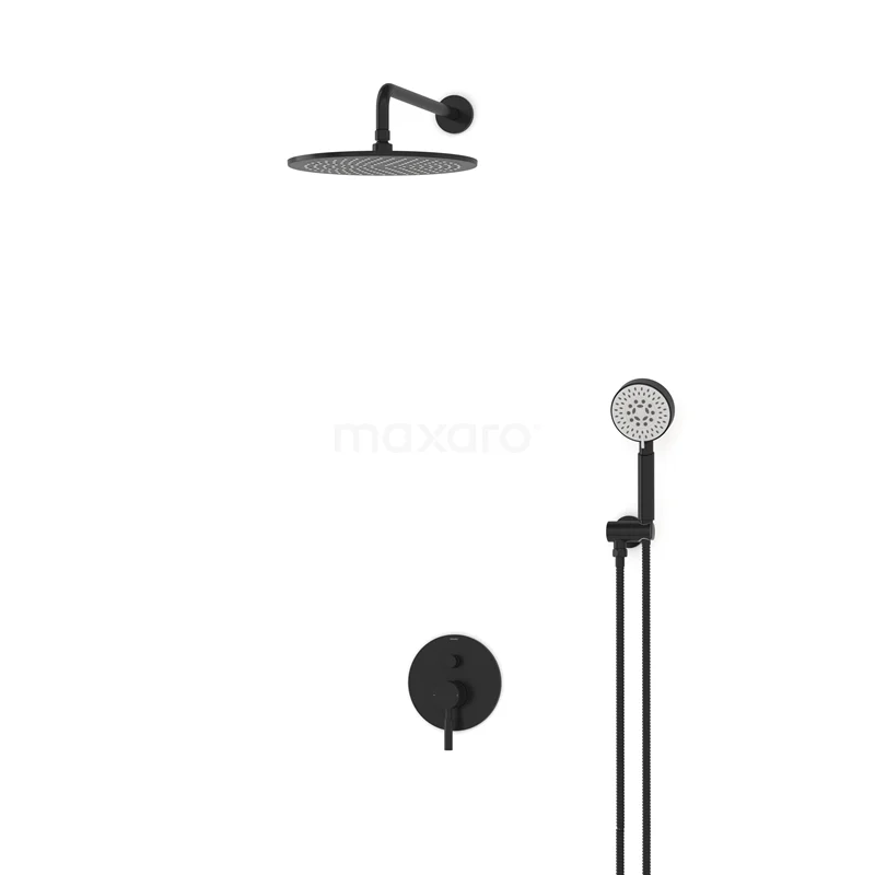 Radius Schwarz Unterputz-Regenbrausegarnitur, Mischbatterie, 30cm Kopfbrause, Schwarz BIZ55-00153 Radius Schwarz Unterputz-Regenbrausegarnitur, Mischbatterie, 30cm Kopfbrause, Schwarz BIZ55-00153