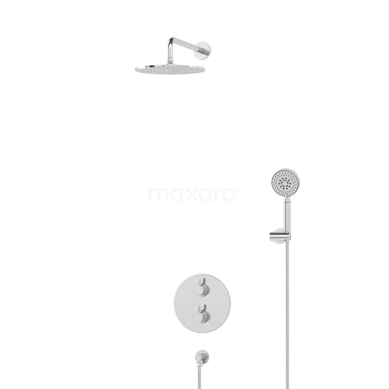 Radius Rain shower Built-in | Chrome 25 cm Rain shower Thermostatic BIC55-00426