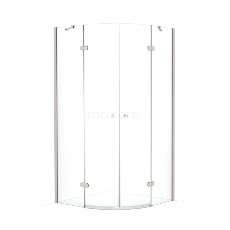 Amber Shower enclosure | 100x100 cm Stainless steel Clear glass Pivot door Quarter round CTR5555220BR