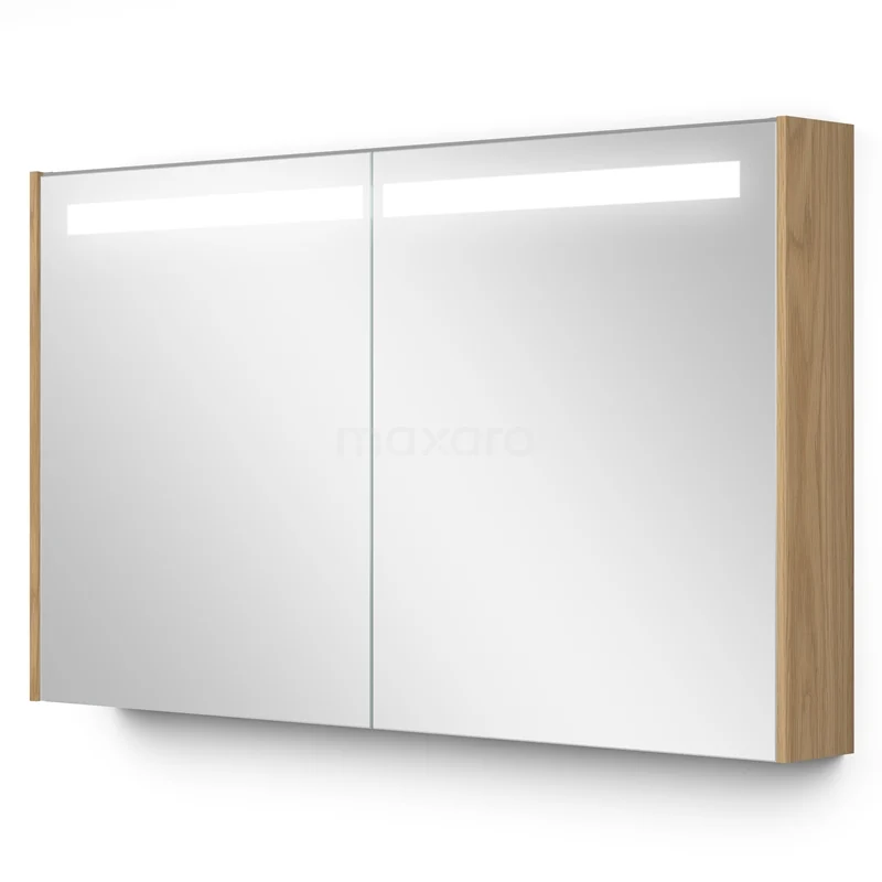 Mirror Cabinet With Lighting Modulo 120x70cm Natural Veneer K99-1200-59008-60