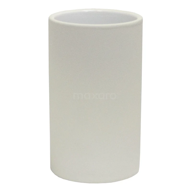 Solid Tandenborstelhouder | Lichtgrijs 300-4303 Witte keramische tandenborstelhouder in cilindervorm, perfect voor een stijlvolle en praktische badkameroplossing.