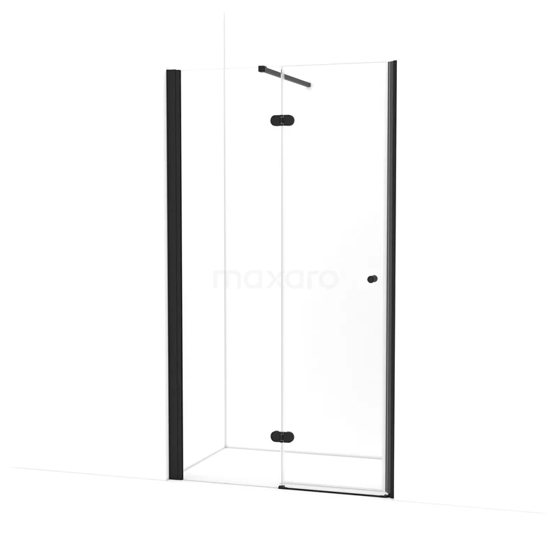 Amber Shower door | 115 cm Matte black Clear glass Pivot door WTC553120M