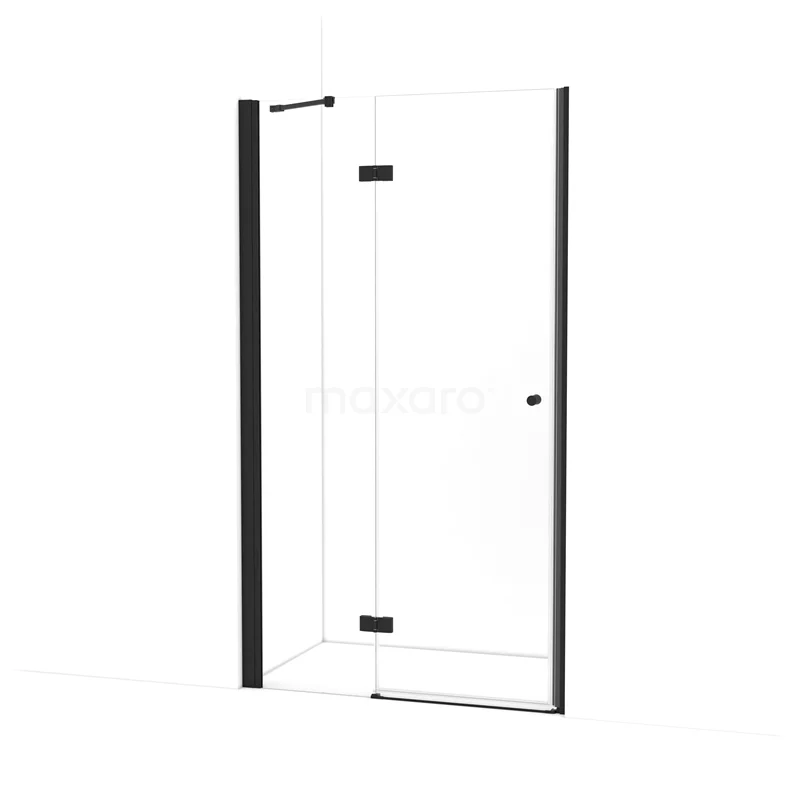 Amber Shower door | 115 cm Matte black Clear glass Pivot door WTC463210M