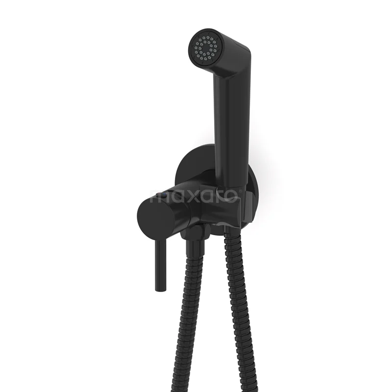 Bidet handdoucheset, Radius, Zwart BHDS-01MB