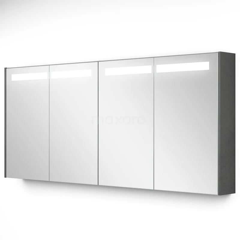 Spiegelschrank mit Beleuchtung Modulo 157.6x70cm Dunkelgrau Beton K99-1600-59008-51 Spiegelschrank mit Beleuchtung Modulo 157.6x70cm Dunkelgrau Beton K99-1600-59008-51