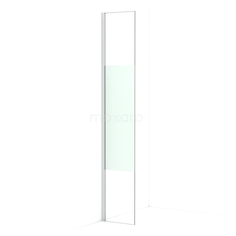 Diamond Walk-in shower | 30 cm Chrome Clear with matt strip Fixed wall IDA03013C