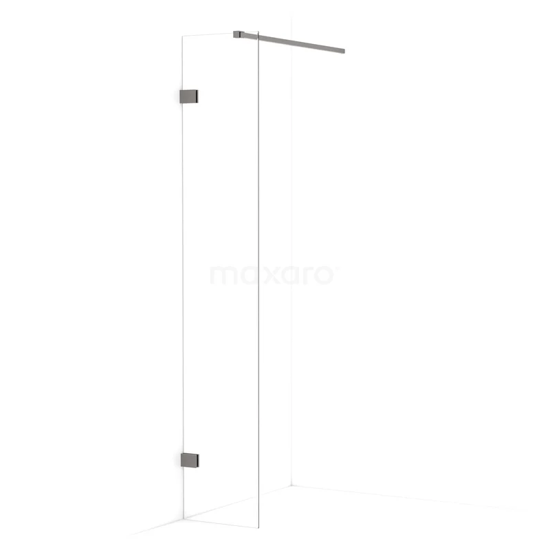 Begehbare Dusche Diamant 40cm aus klarem Sicherheitsglas Schwarzes Metall IDA04120ZM Begehbare Dusche Diamant 40cm aus klarem Sicherheitsglas Schwarzes Metall IDA04120ZM
