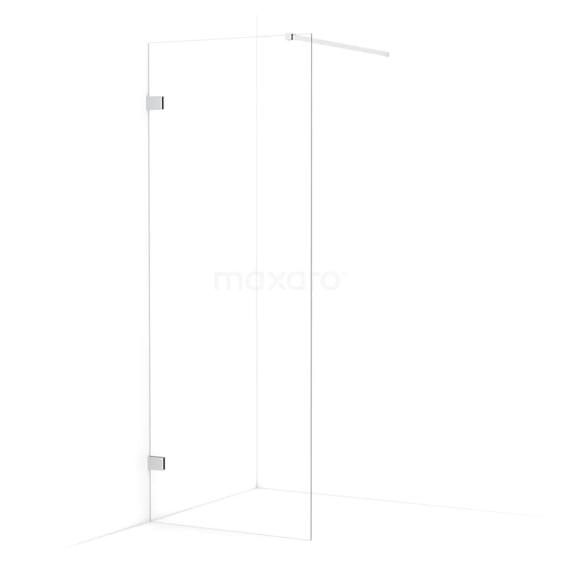 Diamond Walk-in shower | 80 cm Chrome Clear glass Fixed wall IDA08120C