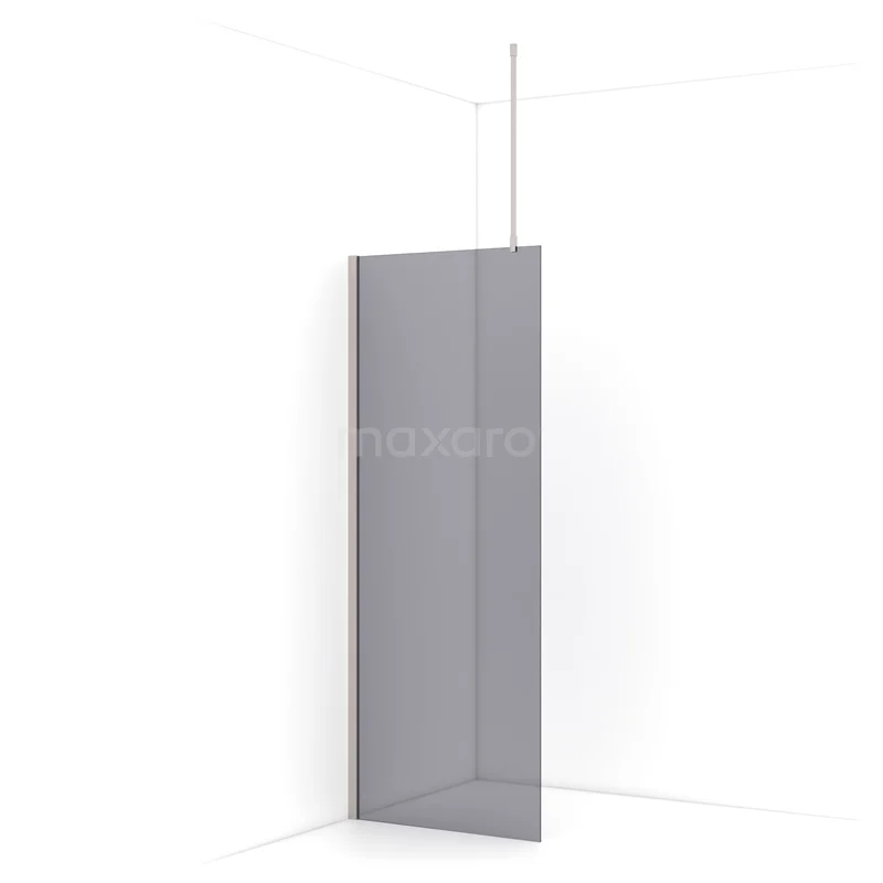 Diamond Walk-in shower | 80 cm Stainless steel Smoke glass Fixed wall IDA08711BR