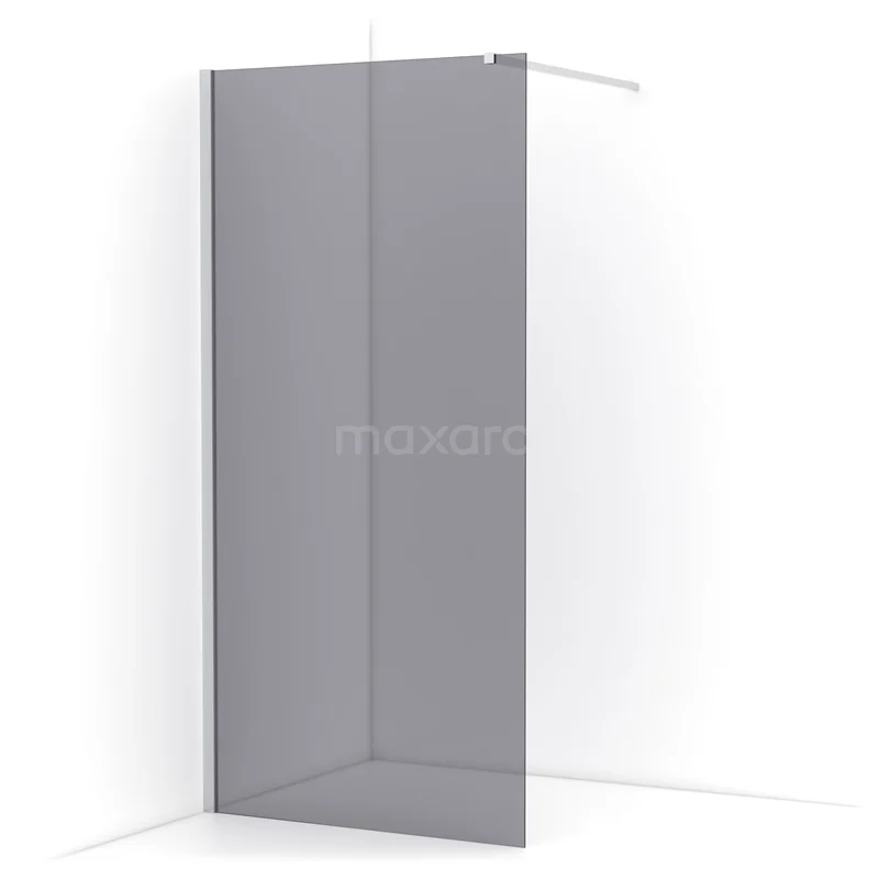 Diamond Walk-in shower | 90 cm Chrome Smoke glass Fixed wall IDA09111C