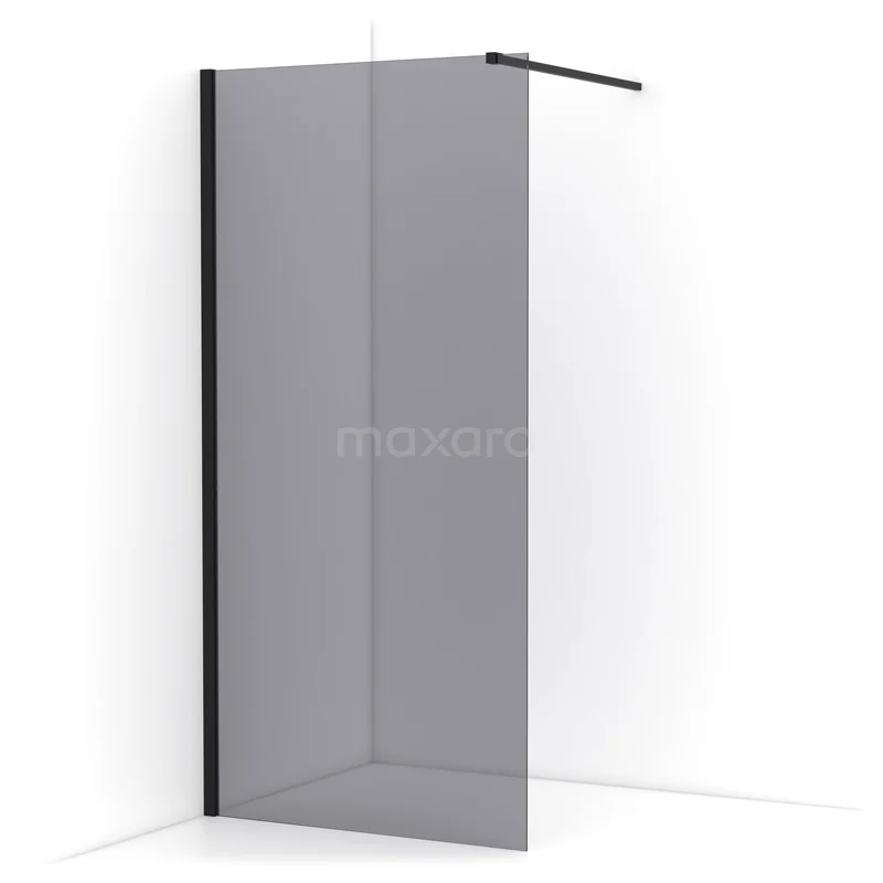Begehbare Dusche Diamant 90cm Rauchglas Sicherheitsglas Matt Schwarz IDA09111MB Begehbare Dusche Diamant 90cm Rauchglas Sicherheitsglas Matt Schwarz IDA09111MB