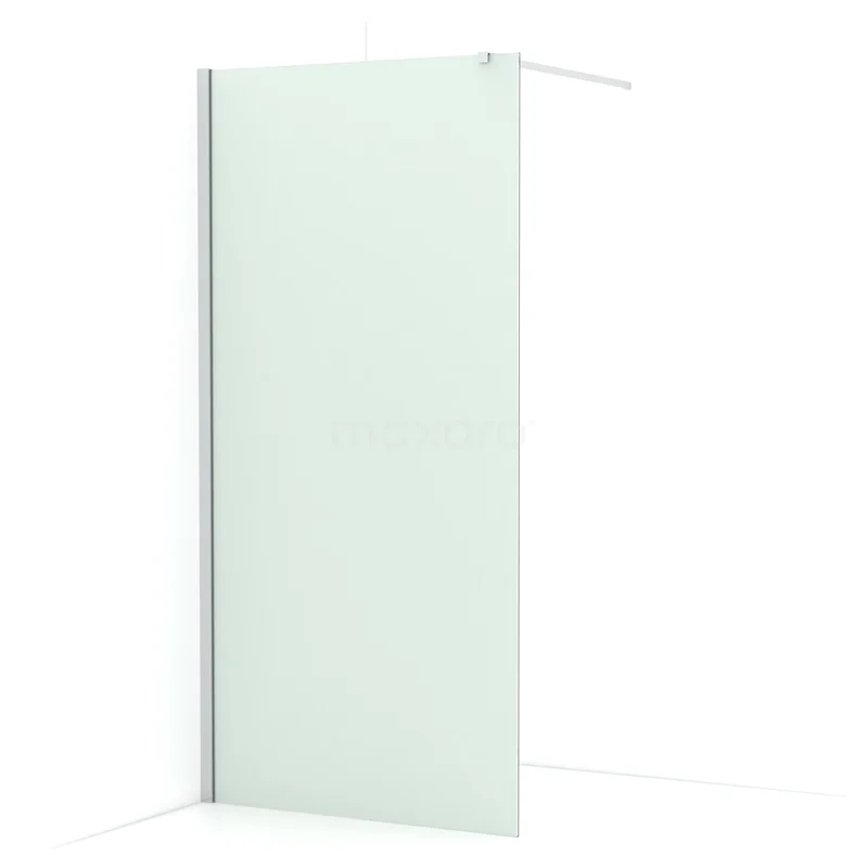 Diamond Walk-in shower | 90 cm Chrome Frosted glass Fixed wall IDA09117C