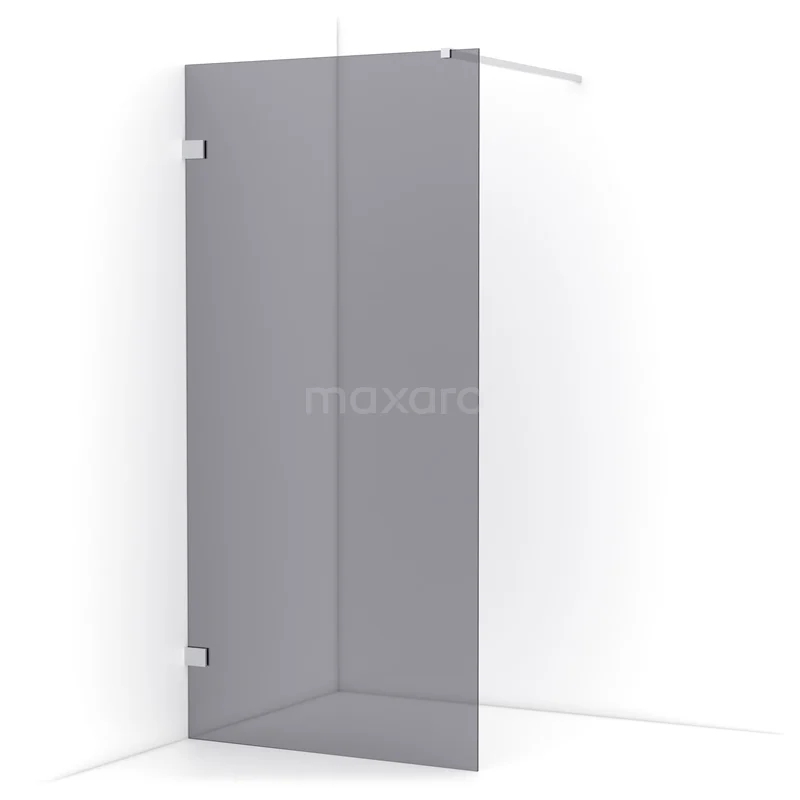 Diamond Walk-in shower | 100 cm Chrome Smoke glass Fixed wall IDA10121C