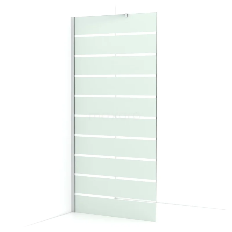 Begehbare Dusche Diamond 100cm aus klarem Sicherheitsglas mit matten Streifen Chrom IDA10216C Begehbare Dusche Diamond 100cm aus klarem Sicherheitsglas mit matten Streifen Chrom IDA10216C