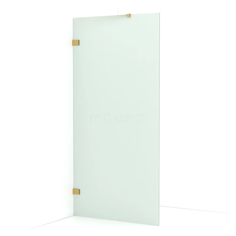 Diamond Walk-in shower | 100 cm Gold Frosted glass Fixed wall IDA10227GG