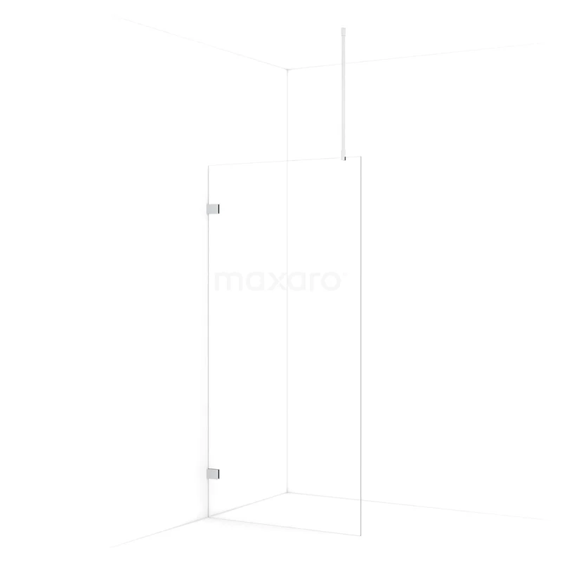 Diamond Walk-in shower | 100 cm Chrome Clear glass Fixed wall IDA10720C