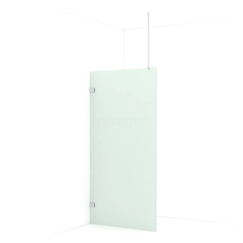 Diamond Walk-in shower | 90 cm Chrome Frosted glass Fixed wall IDA09727C