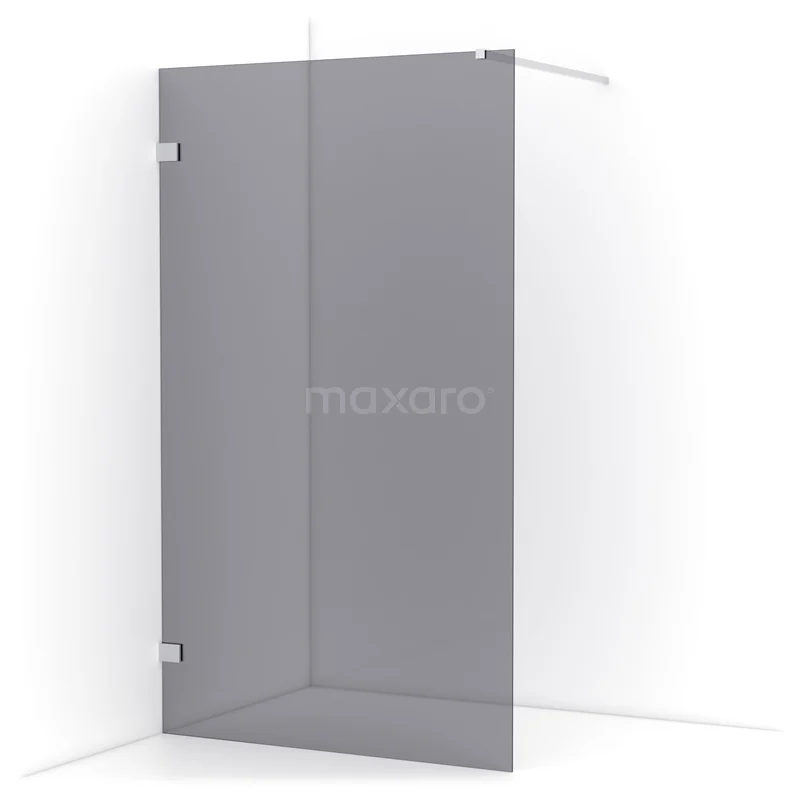 Diamond Walk-in shower | 110 cm Chrome Smoke glass Fixed wall IDA11121C