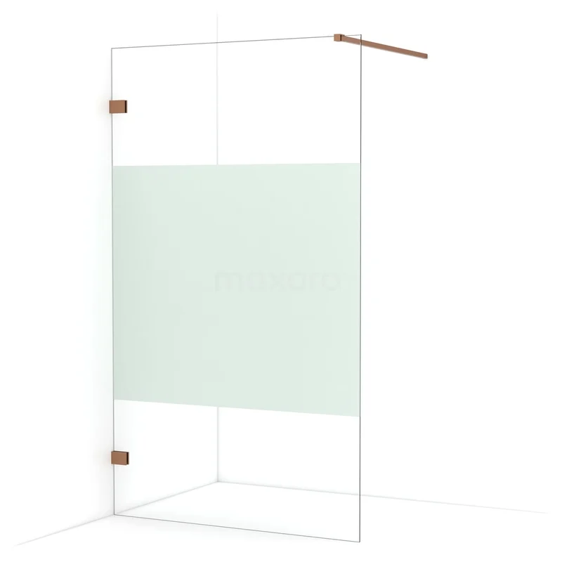 Begehbare Dusche Diamond 120cm aus klarem Sicherheitsglas mit mattem Streifen aus Kupfer IDA12123KP Begehbare Dusche Diamond 120cm aus klarem Sicherheitsglas mit mattem Streifen aus Kupfer IDA12123KP