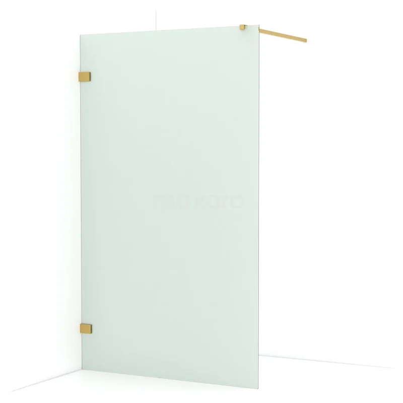 Diamond Walk-in shower | 120 cm Gold Frosted glass Fixed wall IDA12127GG