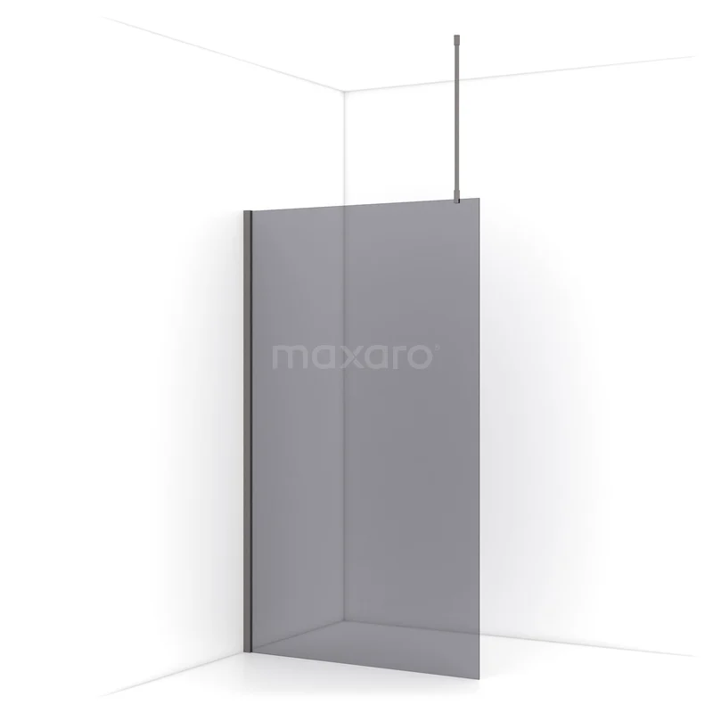 Begehbare Dusche Diamant 120cm Rauchglas Sicherheitsglas Schwarzes Metall IDA12711ZMN Begehbare Dusche Diamant 120cm Rauchglas Sicherheitsglas Schwarzes Metall IDA12711ZMN