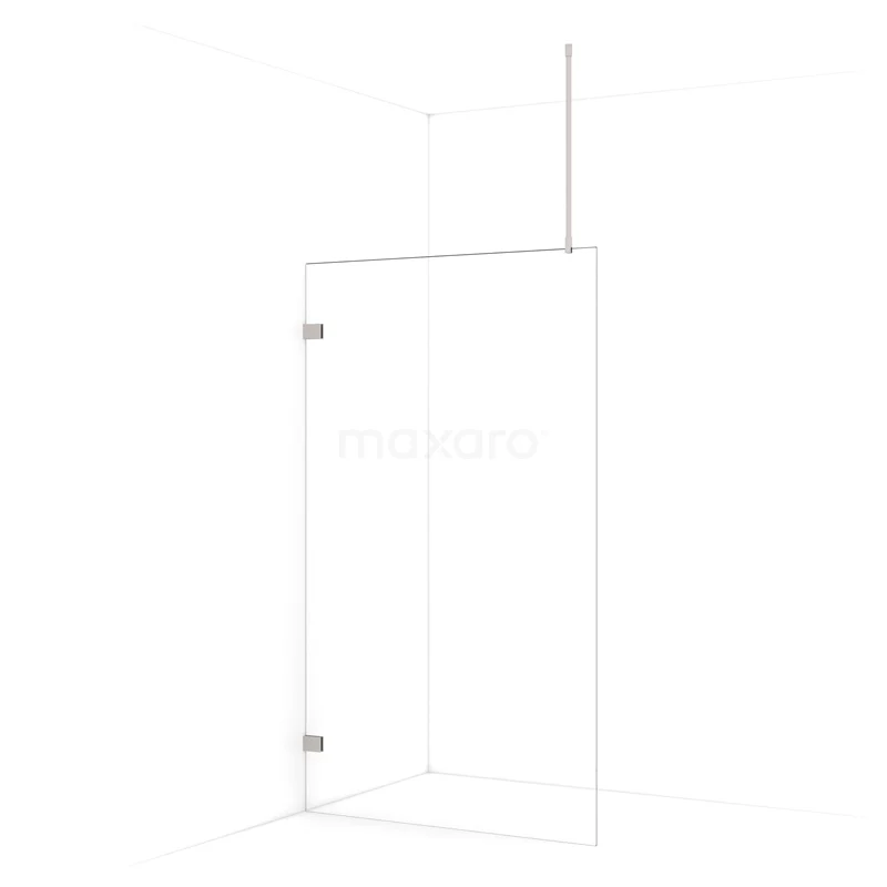 Diamond Walk-in shower | 110 cm Stainless steel Clear glass Fixed wall IDA11720BR