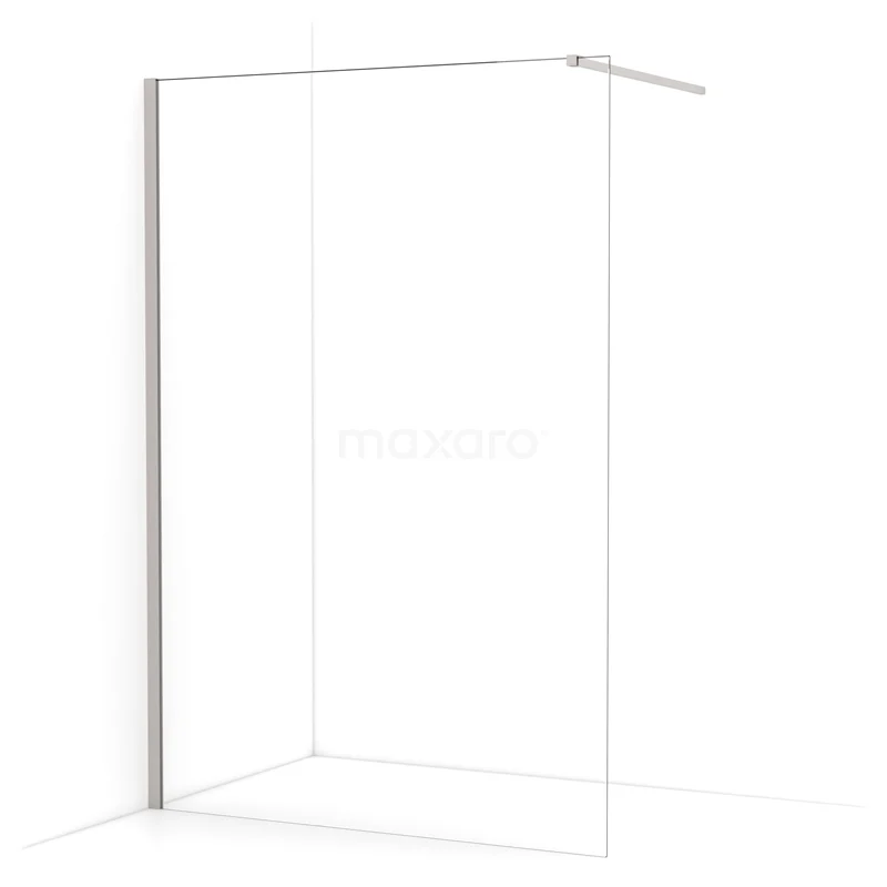 Diamond Walk-in shower | 130 cm Stainless steel Clear glass Fixed wall IDA13110BR