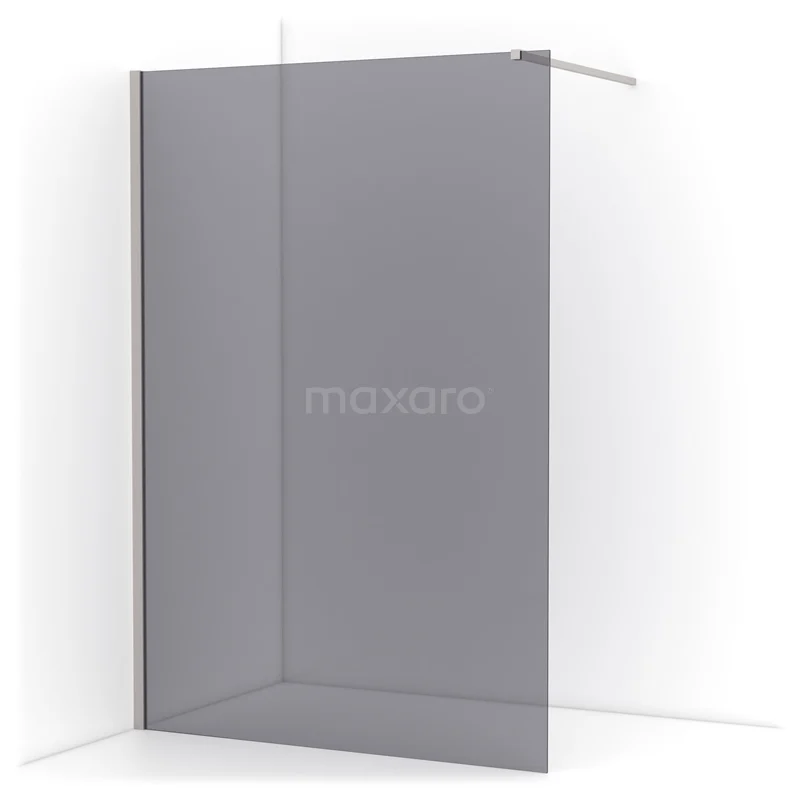 Diamond Walk-in shower | 140 cm Stainless steel Smoke glass Fixed wall IDA14111BR