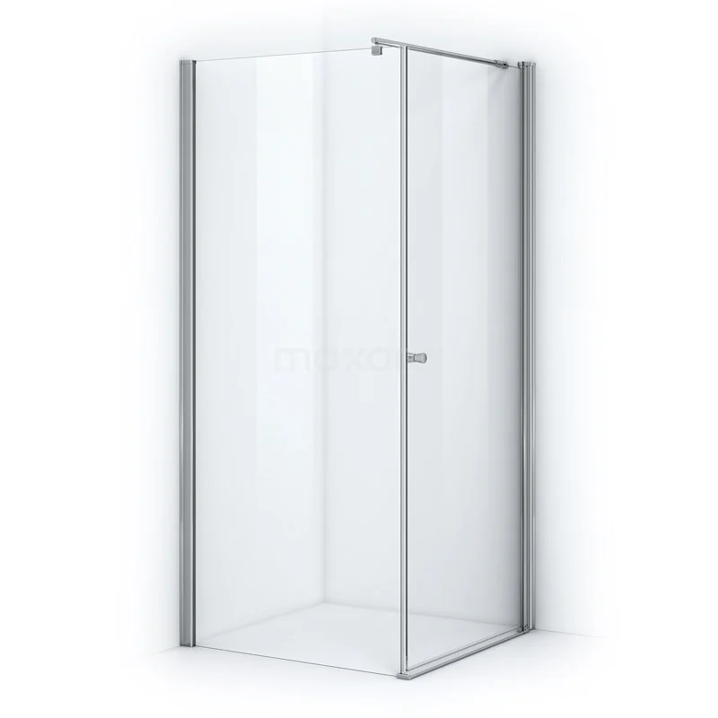 Zircon Essence Shower enclosure | 100x100 cm Chrome Clear glass Pivot door Square EC-1010013
