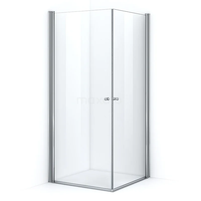 Zircon Comfort Shower enclosure | 100x100 cm Chrome Clear glass Pivot door Square S0310-1010N