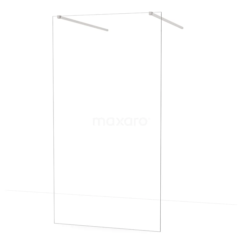 Diamond Walk-in shower | 110 cm Stainless steel Clear glass Free-standing wall IDF1180BR