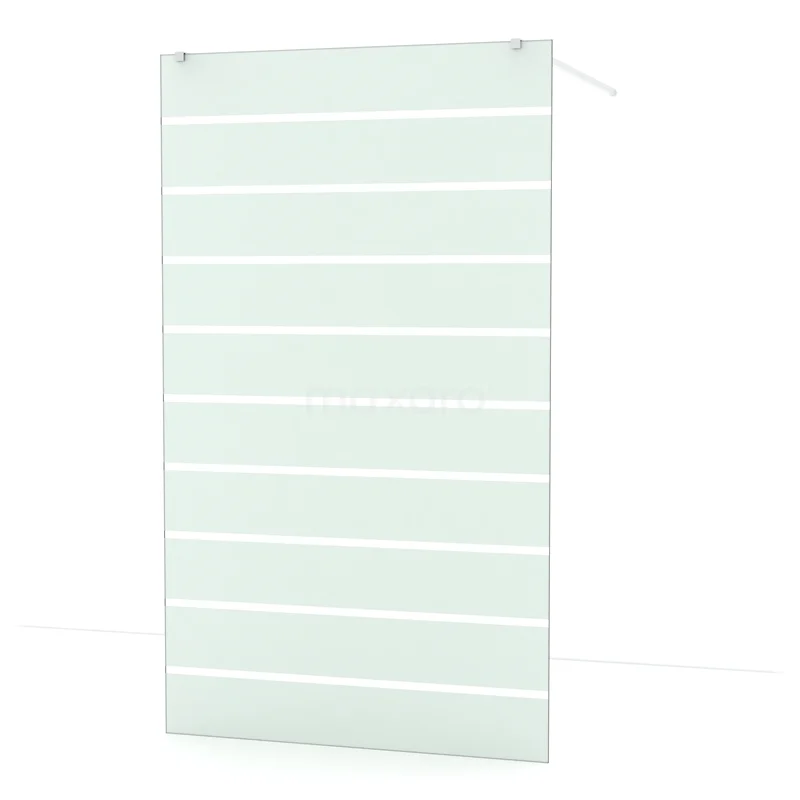 Diamond Walk-in shower | 120 cm Chrome Clear with matt stripes Free-standing wall IDF1286C
