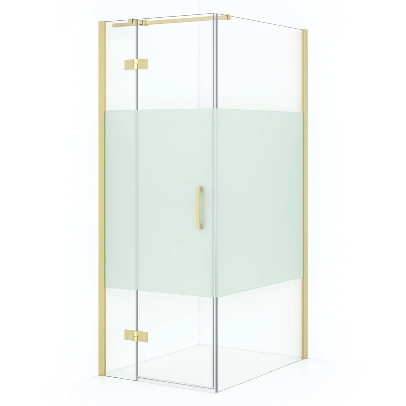Diamond Duschkabine | 90x80 cm Helles Gold Drehtür Rechteck CDB213509313LG Diamond Duschkabine | 90x80 cm Helles Gold Drehtür Rechteck CDB213509313LG